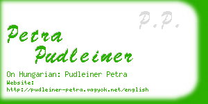 petra pudleiner business card